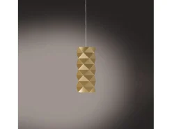 Sospensione Moderna Prisma Polilux ® New Gold E Metallo Cromo 1 Luce E27