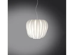 Sospensione Moderna Queen Polilux ® Bianco E Metallo Cromo 1 Luce E27