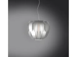 Sospensione Moderna Queen Polilux ® Argento E Metallo Cromo 1 Luce E27 D42Cm