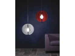 Sospensione Moderna Space Collection Polilux ® Satinato Metallo Cromo 1 Luce E27