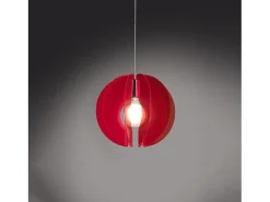 Sospensione Moderna Space Collection Polilux ® Rosso Fluorescente 1 Luce E27