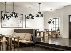 Sospensione Moderna Space Collection Polilux ® Fumè 1 Luce E27 D64Cm