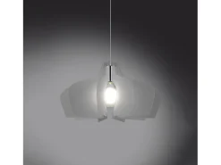 Sospensione Moderna Space Collection Polilux ® Satinato E Metallo Cromo E27