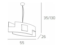 Sospensione Moderna Tetris Color Metallo Cromo Vetro Bianco 1 Luce E27