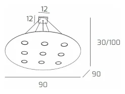 Sospensione Moderna Tonda Cloud Metallo Bianco 9 Luci Gx53