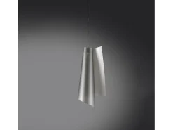 Sospensione Moderna Vela Polilux ® Argento E Metallo Cromo 1 Luce E27 H68Cm