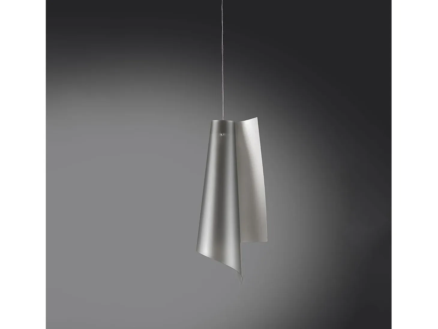 Sospensione Moderna Vela Polilux ® Argento E Metallo Cromo 1 Luce E27 H68Cm