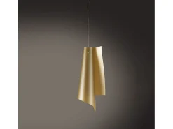Sospensione Moderna Vela Polilux ® New Gold E Metallo Cromo 1 Luce E27 H68Cm