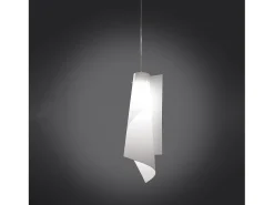 Sospensione Moderna Vela Polilux ® Bianco E Metallo Cromo 1 Luce E27