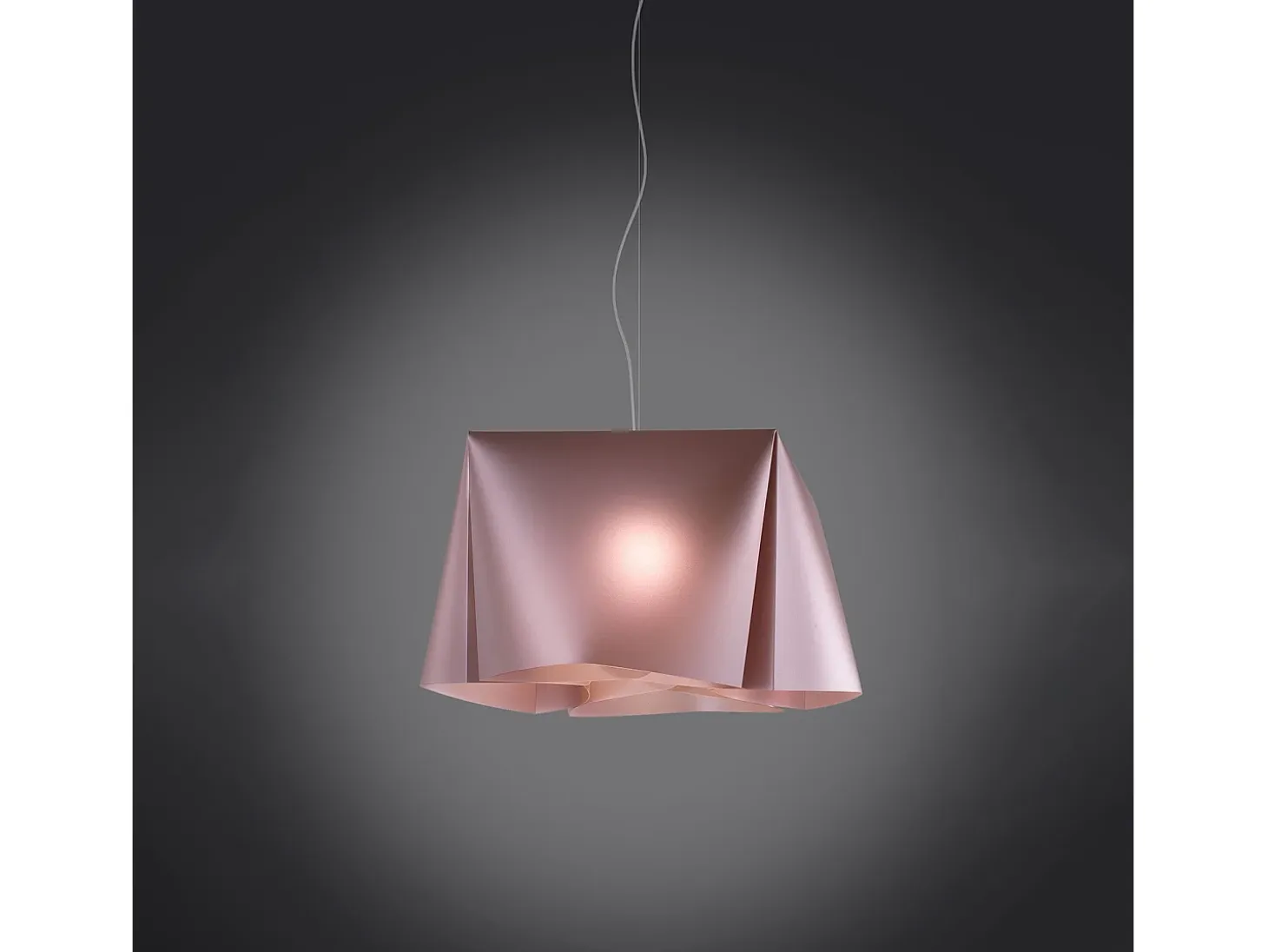 Sospensione Moderna Wanda Polilux ® Pink Metal E Metallo Cromo 1 Luce E27 D45Cm