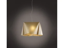 Sospensione Moderna Wanda Polilux ® New Gold E Metallo Cromo 1 Luce E27