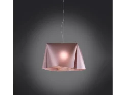 Sospensione Moderna Wanda Polilux ® Pink Metal E Metallo Cromo 1 Luce E27 D60Cm