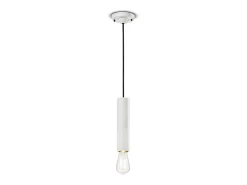 Sospensione Piccola Vintage Decò Pi Ceramica Bianco Grezzo 1 Luce E27