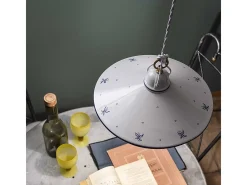 Sospensione Saliscendi Classica Asti Ceramica E Ottone Decorato 35 Cm 1 Luce E27