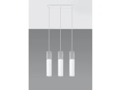 Sospensione Tripla Grigio Chiaro, Bianco GU10 Lámpara colgante triple gris, blanca GU10