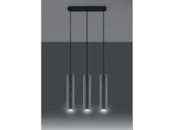 Sospensione Tripla Grigio Chiaro GU10 Lámpara colgante triple gris claro GU10
