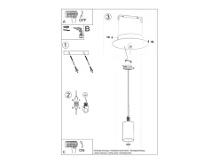 Sottile Lampada a Sospensione Cilindrica Bianca 15cm E27 Lámpara Colgante Slim Cilíndrica Blanco 15cm E27