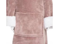 Sudadera Manta Infantil Unicornio Rosa con Capucha Suave y Cálida 60x95 cm con Bolsillo Frontal