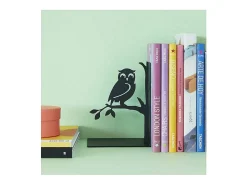 Sujetalibros de metal negro Animals Bird