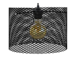 Suspensión TOSEL , metal ,Negro ,A80xD30xP30cm