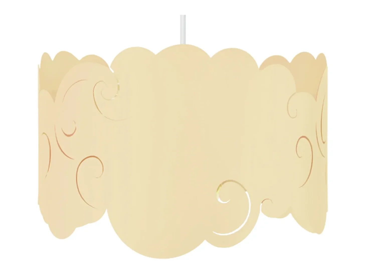Suspensión TOSEL , metal,Beige, A 75xD30x P 30cm