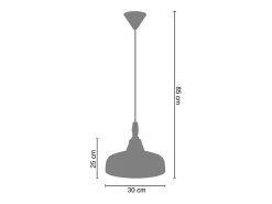Suspensión TOSEL , metal,Marrón,A80xD30xP30cm