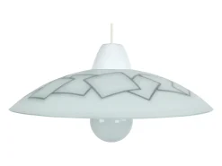Suspensión TOSEL , vidrio,Gris , A74xD45xP 45cm