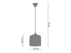 Suspensión TOSEL ,arcilla,Marrón,A70x D13,5xP13,5cm