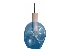 Suspensión TOSEL ,madera,Azul ,A100xD 20x P 20cm
