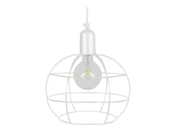 Suspensión TOSEL ,metal. ,Blanco ,A85xD 25xP25cm