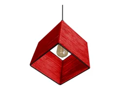 Suspensión TOSEL ,metal, fibra,Rojo,A90xD16xP16cm