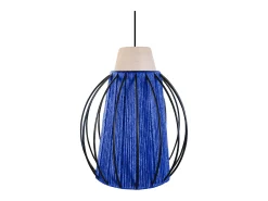 Suspensión TOSEL ,metal, fibra,Azul ,A90xD20xP20cm