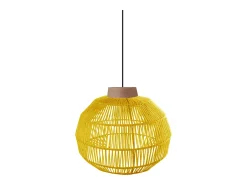 Suspensión TOSEL ,metal, fibra,AMARILLO, A90xD32xP32cm