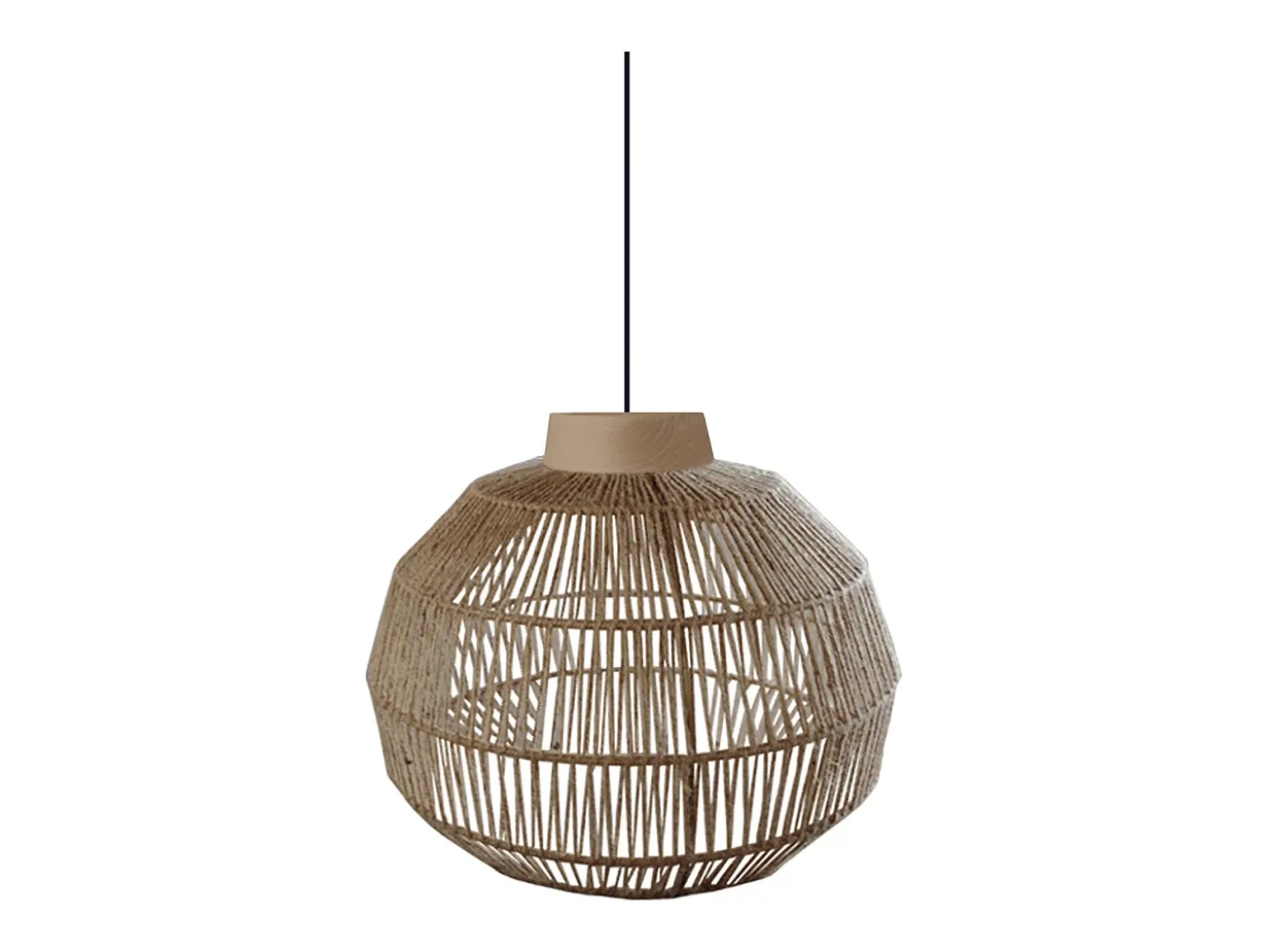 Suspensión TOSEL ,metal, fibra,natural,A90x D40xP40cm