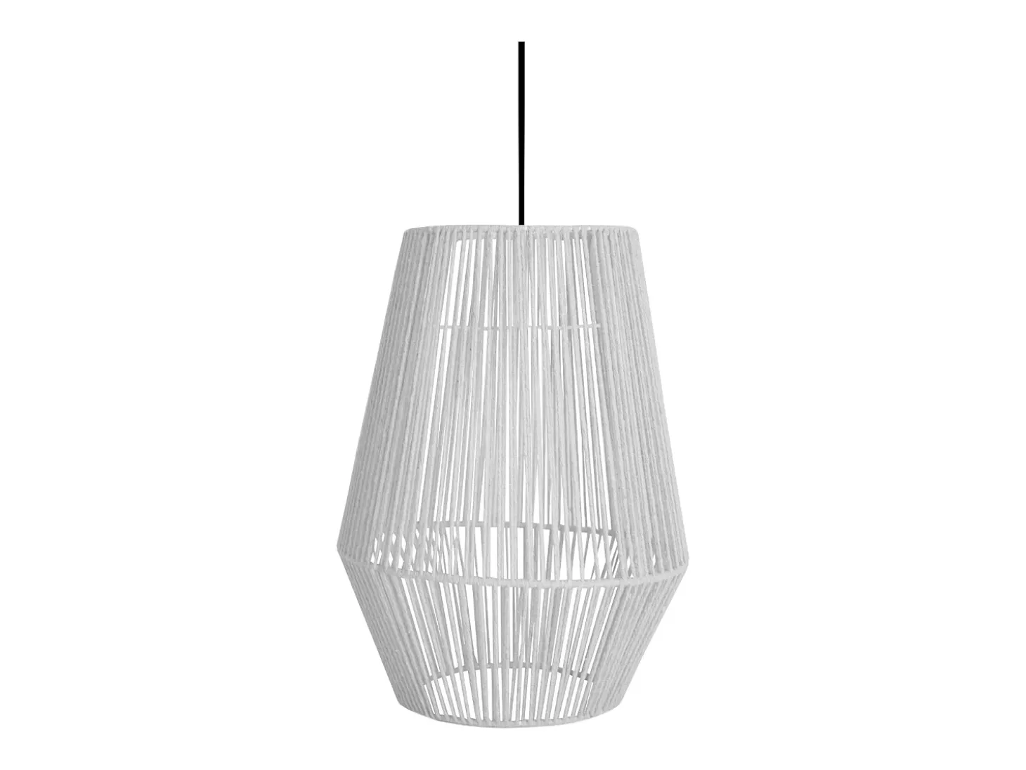 Suspensión TOSEL ,metal, fibra,Blanco,A85xD32xP32cm