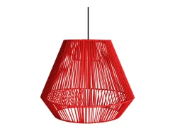 Suspensión TOSEL ,metal, fibra,Rojo,A90xD40xP40cm