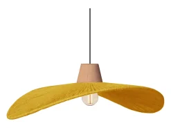 Suspensión TOSEL ,metal, fibra,AMARILLO,A 70x D44xP50cm