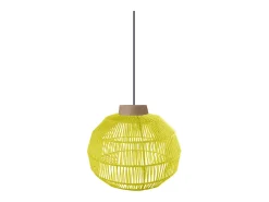 Suspensión TOSEL ,metal, fibra,AMARILLO,A90xD25x P 25 cm