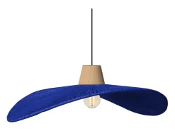 Suspensión TOSEL ,metal, fibra,Azul , A 70xD44xP50cm