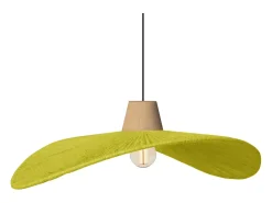 Suspensión TOSEL ,metal, fibra,AMARILLO,A70xD44xP50cm
