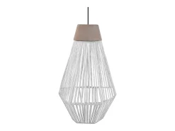 Suspensión TOSEL ,metal, fibra,Blanco,A80xD16xP16cm