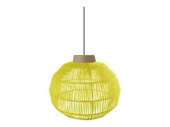 Suspensión TOSEL ,metal, fibra,AMARILLO,A90xD40x P 40cm