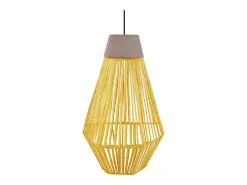 Suspensión TOSEL ,metal, fibra,AMARILLO,A80xD16xP16cm