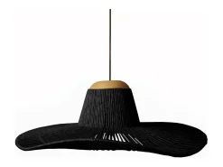 Suspensión TOSEL ,metal, fibra,Negro ,A70xD60xP60cm
