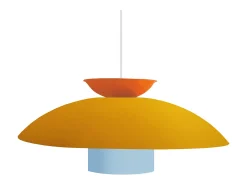 Suspensión TOSEL ,metal,AMARILLO,A110xD40xP40 cm