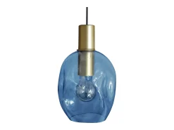 Suspensión TOSEL ,metal,Azul ,A100x D20xP20cm