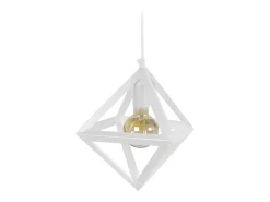 Suspensión TOSEL ,metal,Blanco ,A 90xD 30x P 30cm