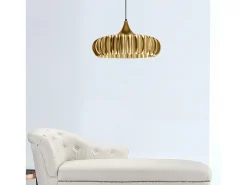 Suspensión TOSEL ,metal,Dorado ,A 80xD40x P 40cm