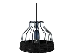 Suspensión TOSEL ,metal,fibra,Negro ,A90x D25xP25 cm