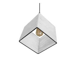 Suspensión TOSEL ,metal-fibra,Blanco,A 90x D25xP25cm
